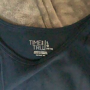 Time and Tru Navy Blue Top